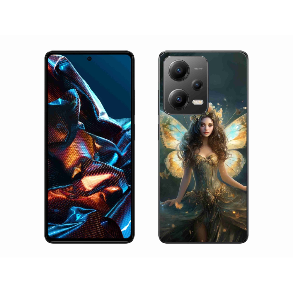 Gél borítás mmCase a Xiaomi Redmi Note 12 Pro 5G számára - pillangó nő