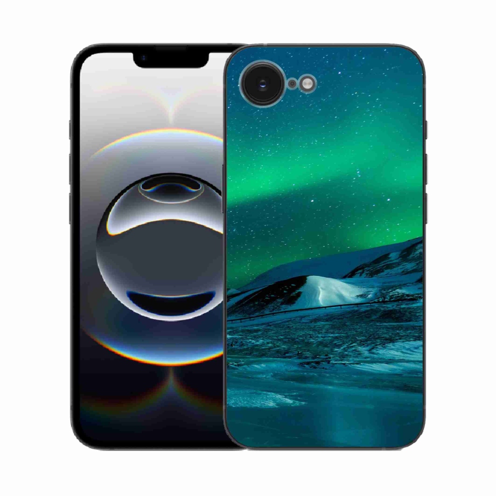 Zselés borítás mmCase iPhone 16e készülékhez - sarki fény