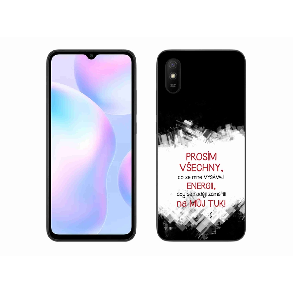 Gél borító mmCase a Xiaomi Redmi 9AT-hoz - vicces szöveg 1 piros