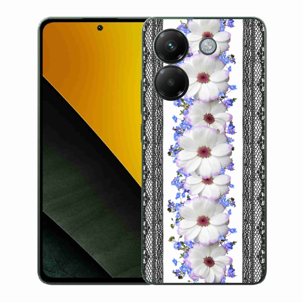 Gél borító mmCase a Xiaomi Poco M7 Pro 5G-hez - virágok 8