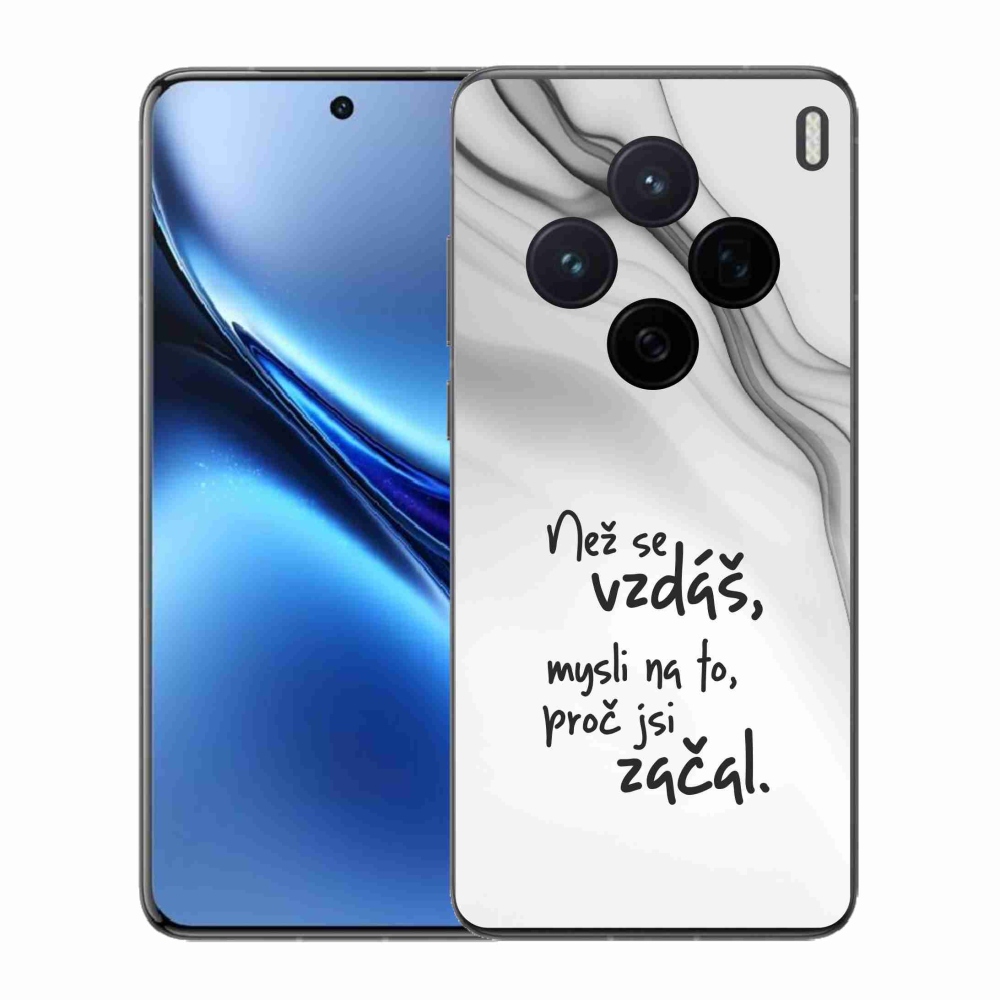 Zselés borítás mmCase a Vivo X200 5G - idézet 2 fehér háttérrel