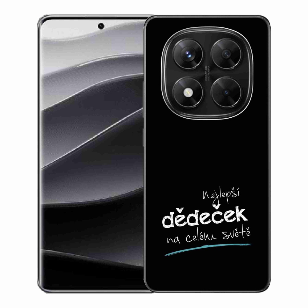Gél borító mmCase a Xiaomi Redmi Note 14 Pro 5G/Poco X7 5G - a legjobb nagyapa 3 fekete háttérrel