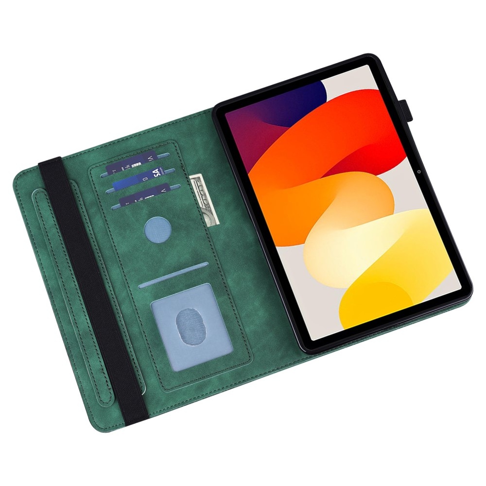 Virágos tok a Xiaomi Redmi Pad SE-hez - zöld