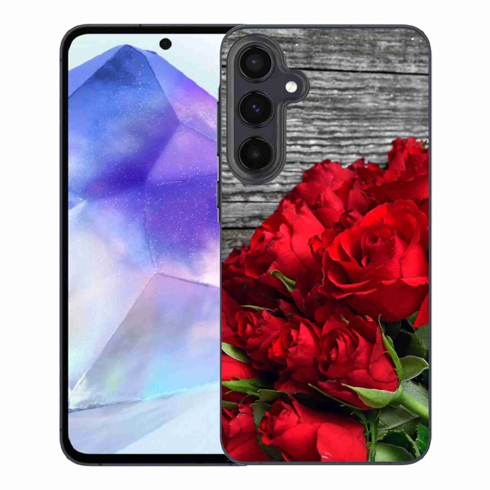 Zselés borítás mmCase Samsung Galaxy A55 5G - piros rózsa