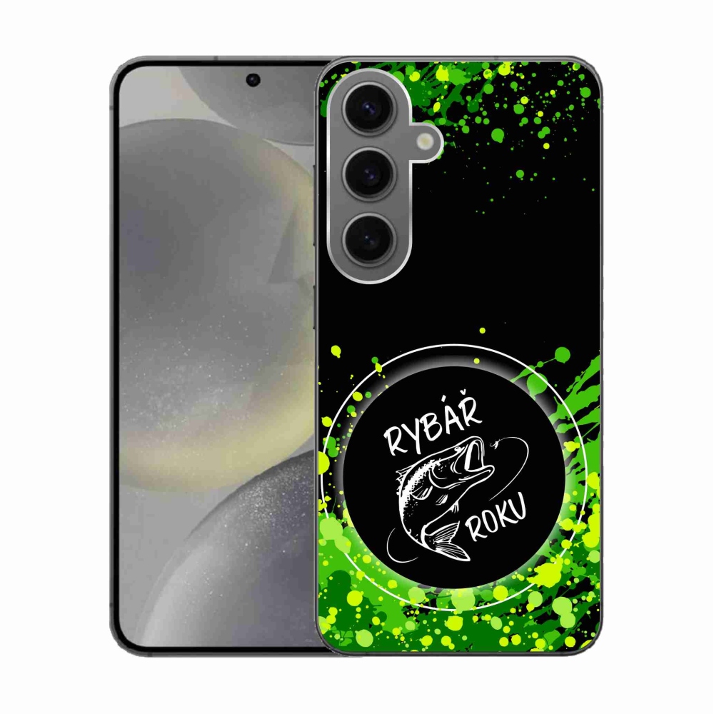 Gél borító mmCase Samsung Galaxy S24 készülékhez - Az év halászának fekete háttere