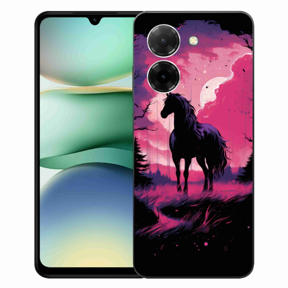 Gél borítás mmCase a Xiaomi Redmi A5 (173.45x79.35x8.45mm) - fekete rajzfilm ló 1