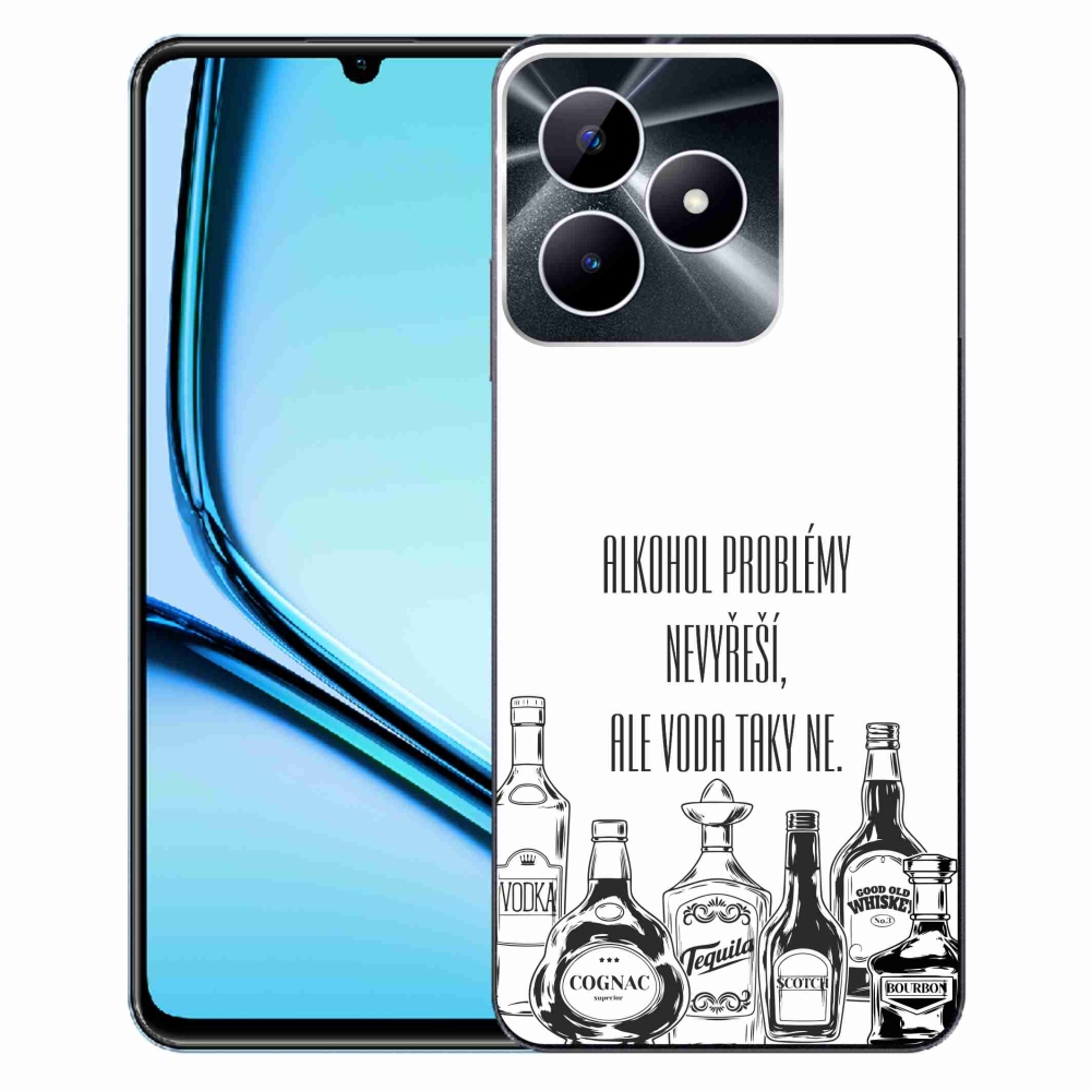 Gél borító mmCase a Realme Note 50 készülékhez - vicces szöveg fehér háttérrel