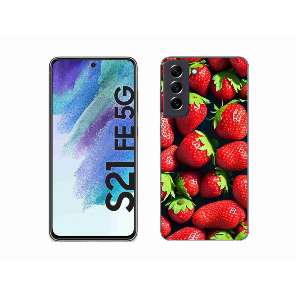 Gél védőhuzat mmCase Samsung Galaxy S21 FE 5G - eper