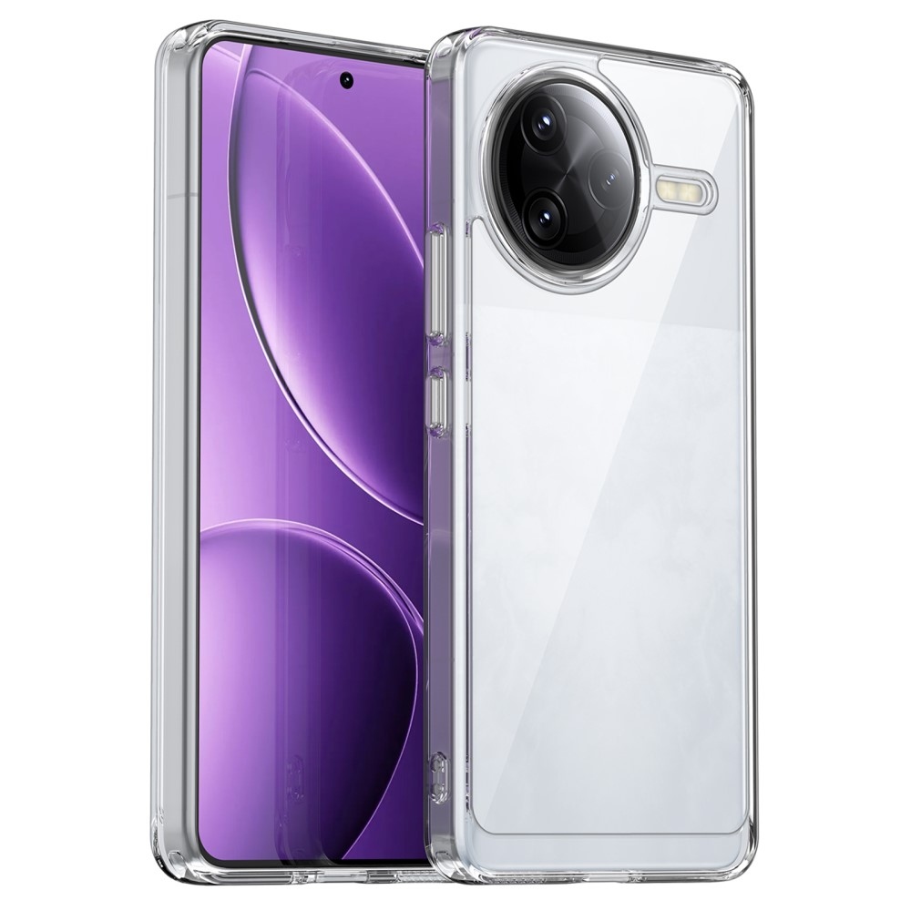 Gél tok kemény hátlappal a Xiaomi Poco F7 Ultra számára - átlátszó