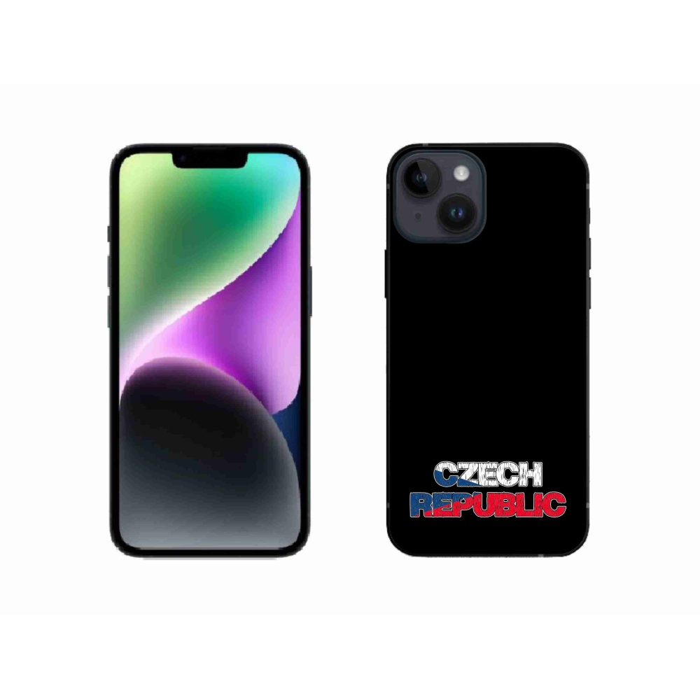Gél borítás mmCase iPhone 14 készülékhez - Csehország fekete háttér