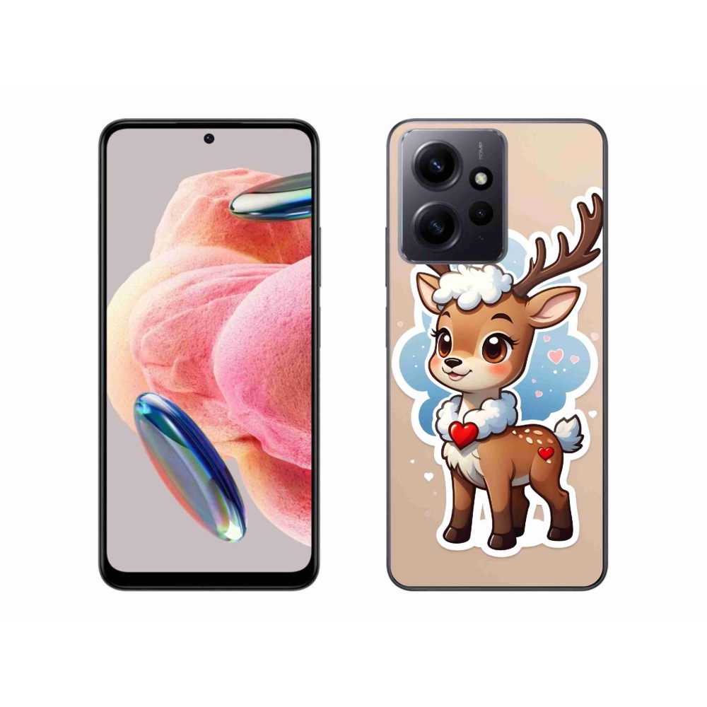 Gél borítás mmCase a Xiaomi Redmi Note 12 4G-hez - rajzfilm rénszarvas