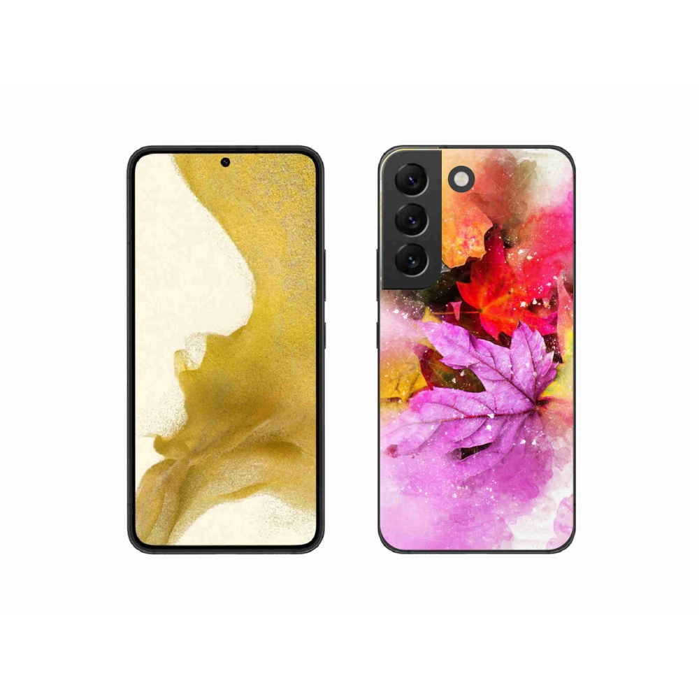 Gél borító mmCase Samsung Galaxy S22 5G - színes levelek Samsung Galaxy S22 5G-hez