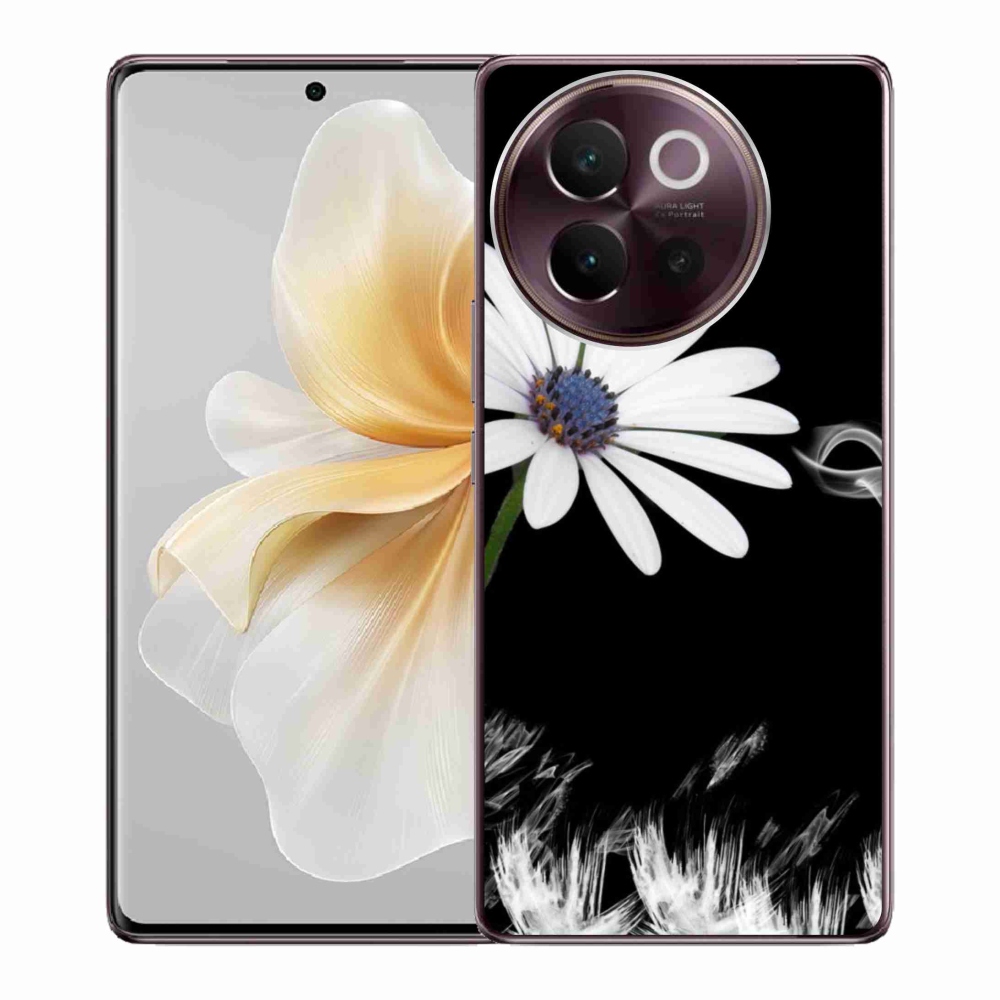 Gél borítás mmCase a Vivo V40 Lite 5G-hez - fehér virág