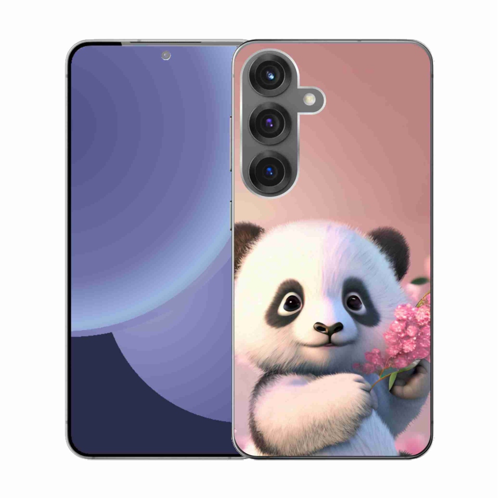 Gél borítás mmCase Samsung Galaxy S25 készülékhez - aranyos panda