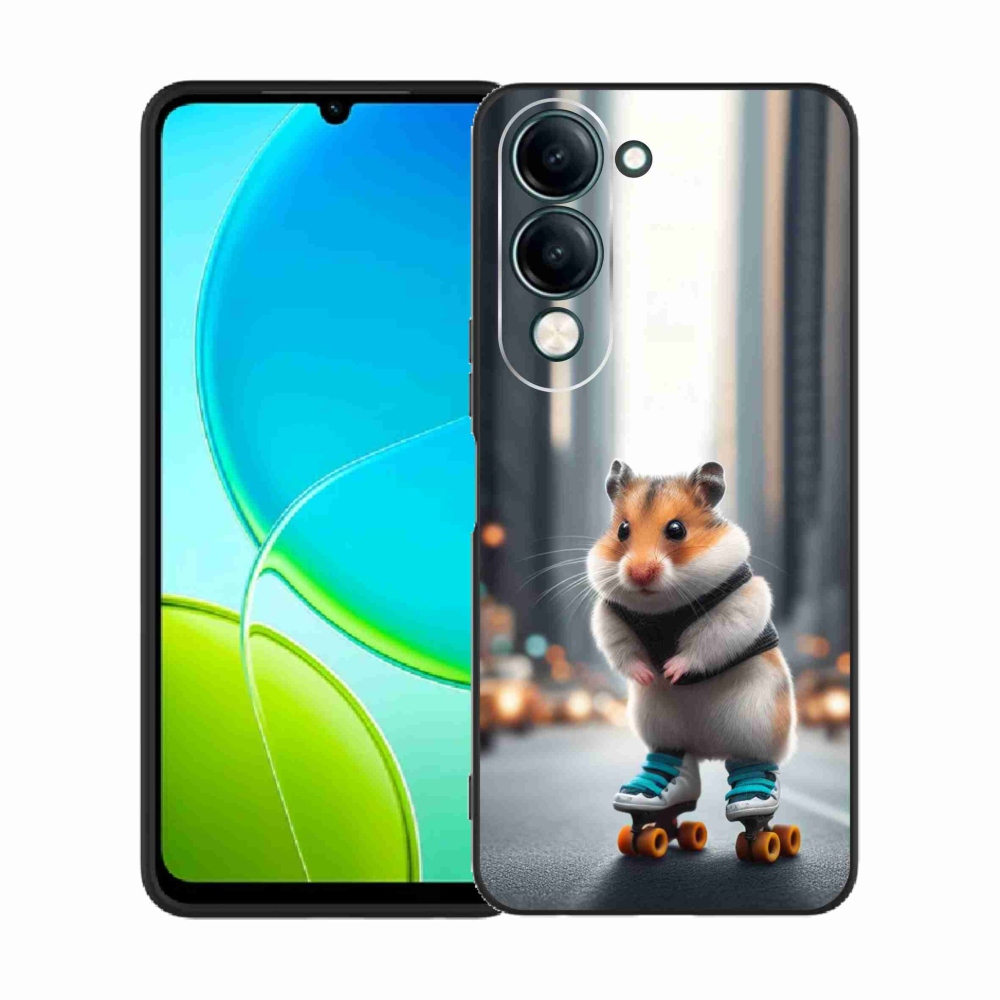 Gél borítás mmCase a Vivo Y29s 5G-hez - hörcsög a korcsolyán