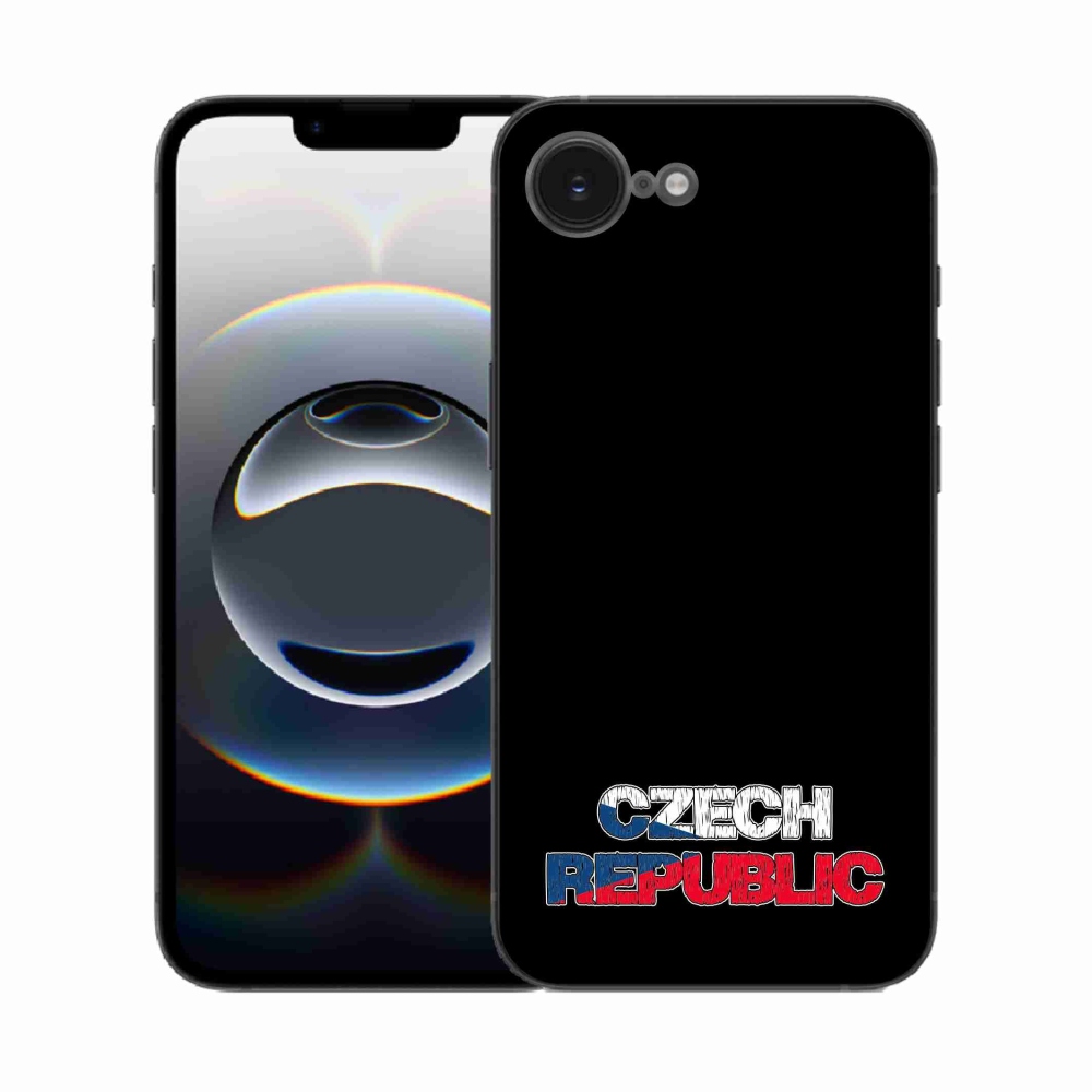 Zselés borítás mmCase iPhone 16e készülékhez - Csehország fekete háttér