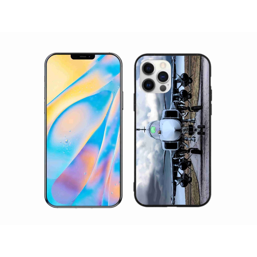 Zselés borítás mmCase iPhone 12 készülékhez - katonai repülőgépek