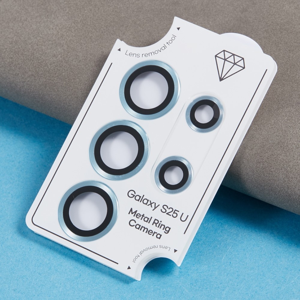 Fém kamera lencse üveg Samsung Galaxy S25 Ultra (3 különálló üveg) - kék