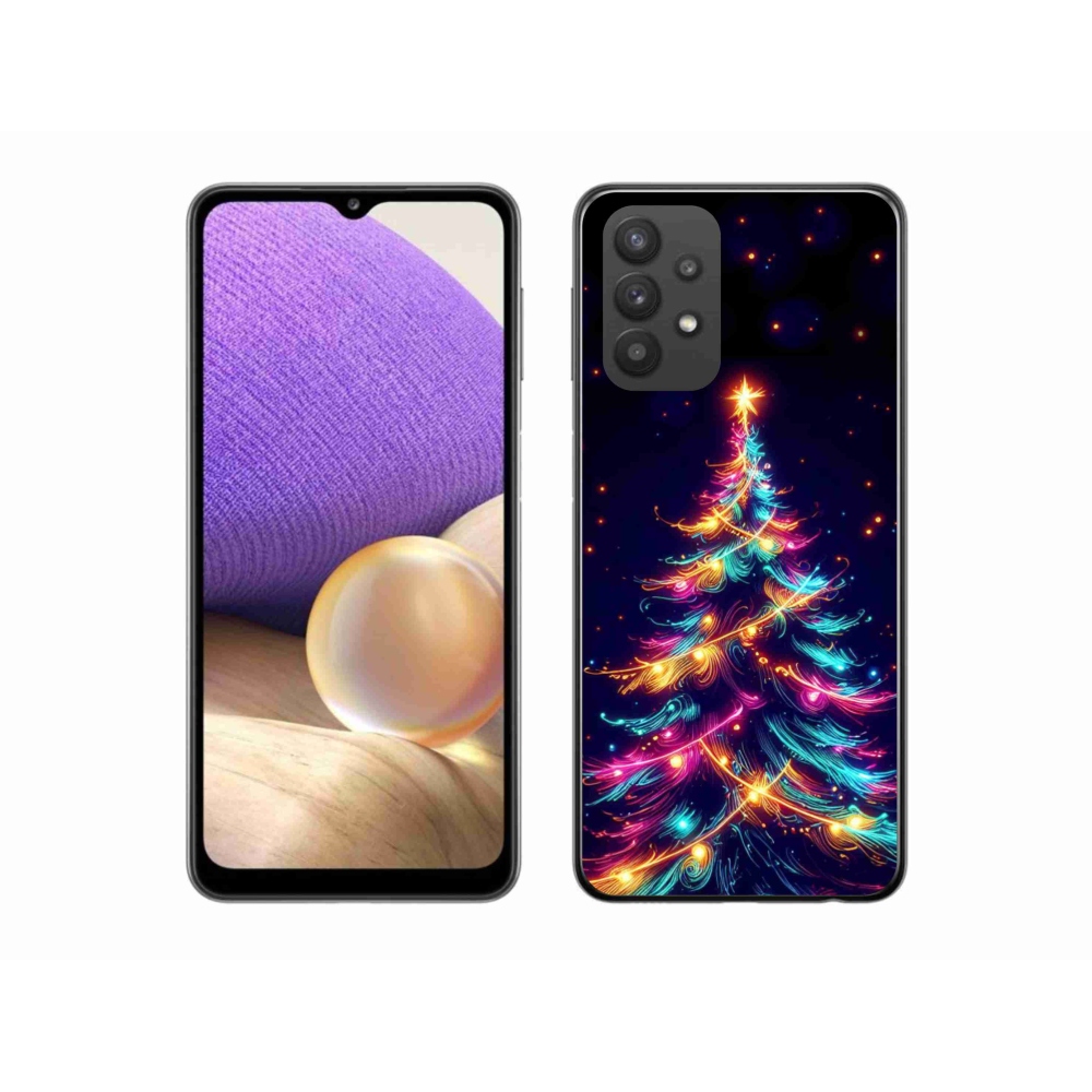 Gél borítás mmCase Samsung Galaxy A32 5G - neon karácsonyfa - Samsung Galaxy A32 5G számára