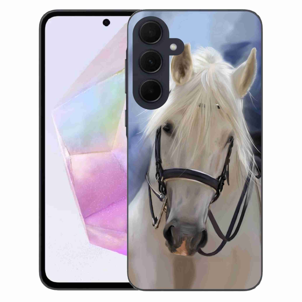 Zselés borítás mmCase Samsung Galaxy A35 5G - fehér ló