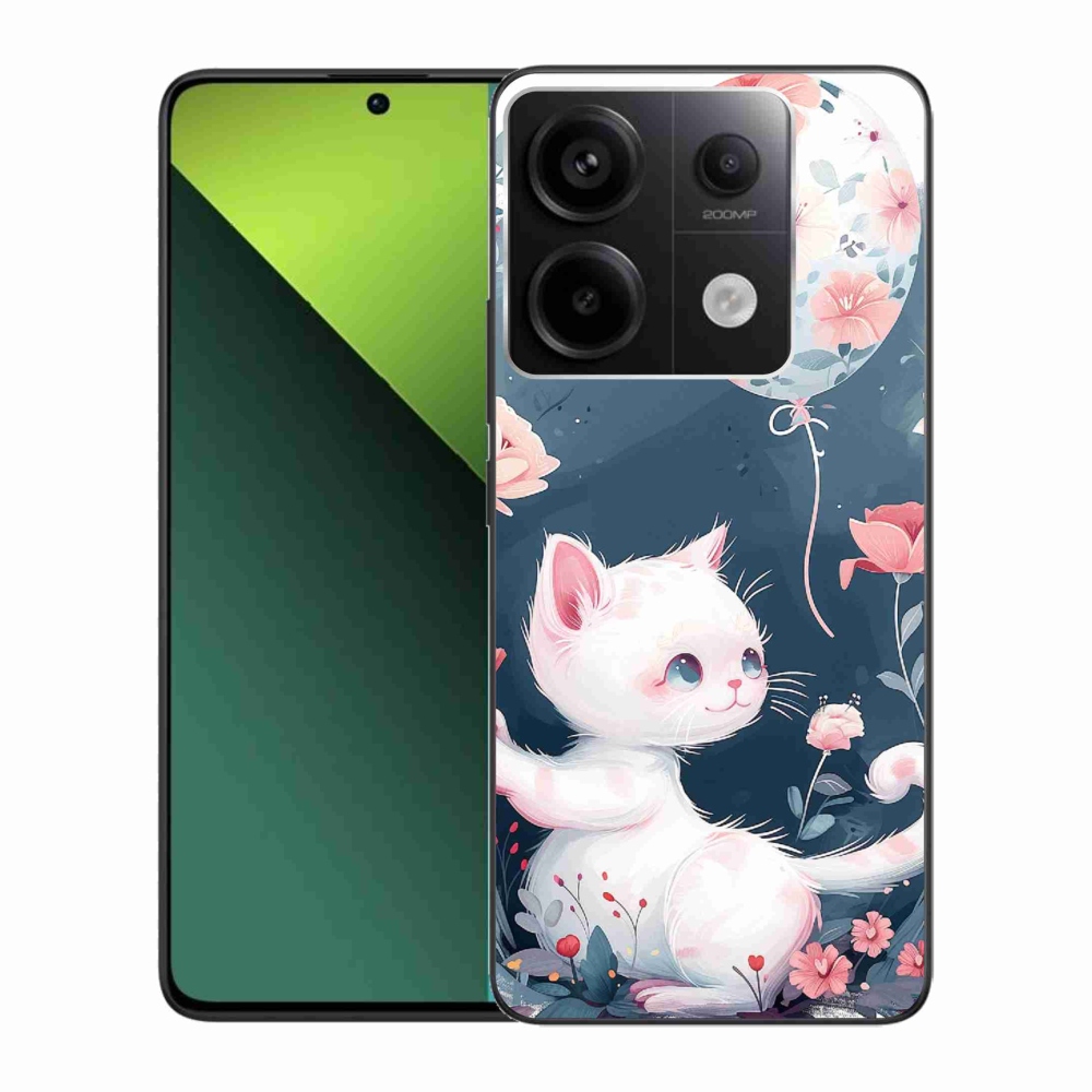 Gél borítás mmCase a Xiaomi Redmi Note 13 Pro 5G/Poco X6 5G számára - cica lufival