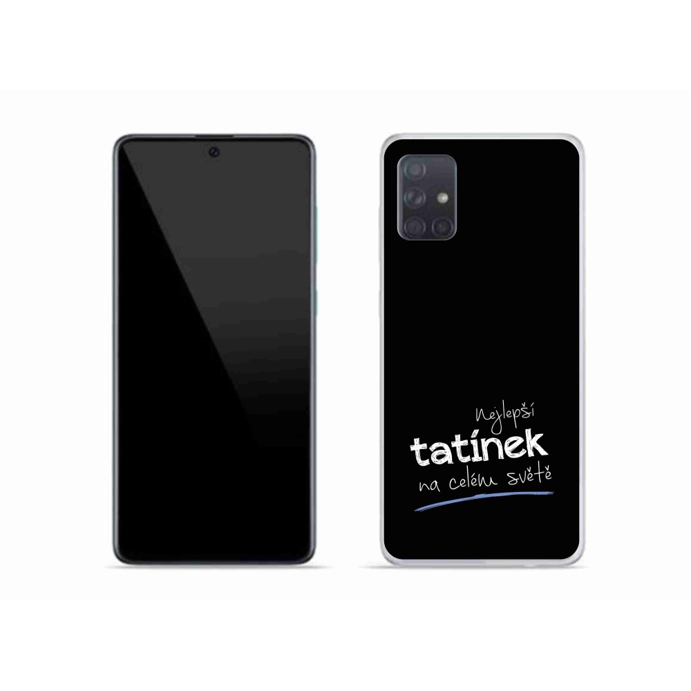 Gél borító mmCase Samsung Galaxy A51 - legjobb apuci 4 fekete háttérrel