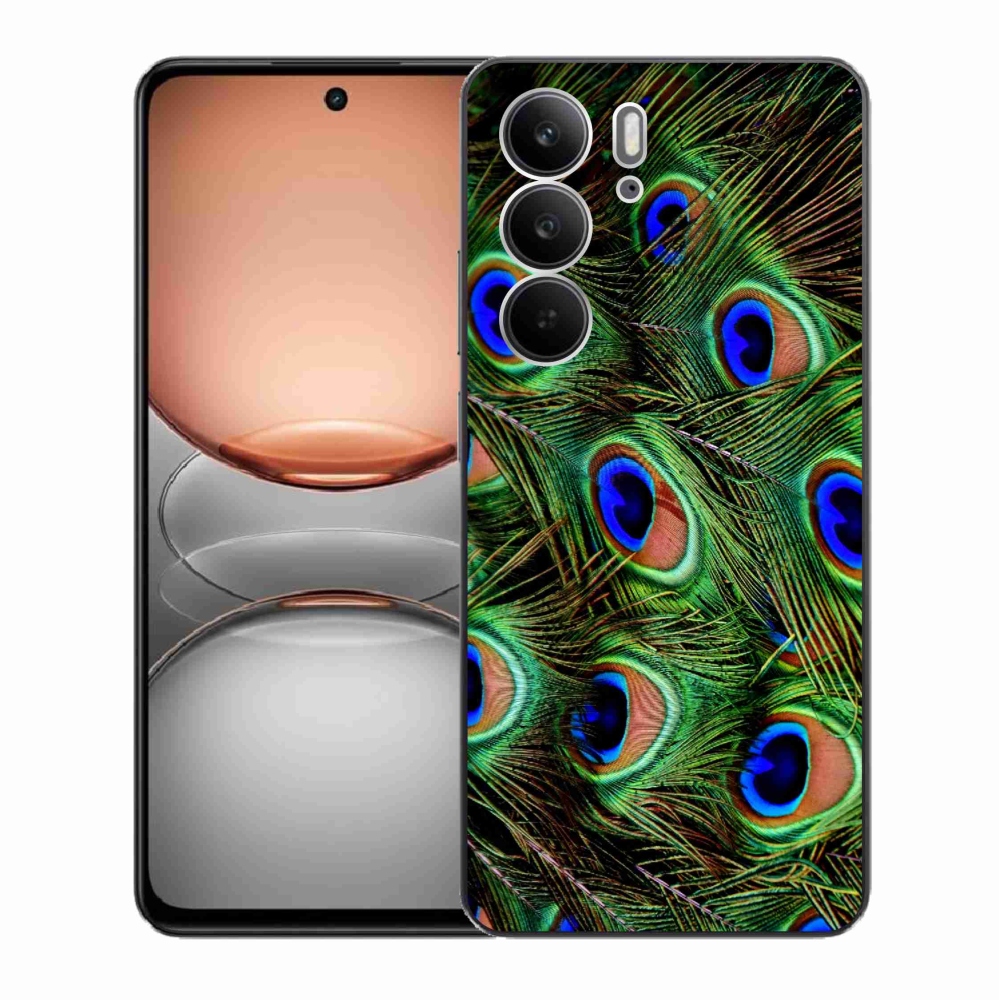 Zselés borítás mmCase a Realme C75 készülékhez - pávatoll