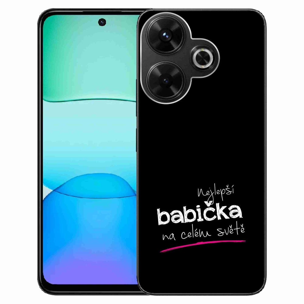 Gél borító mmCase a Xiaomi Redmi 13 4G/Poco M6 4G - legjobb nagyi 4 fekete háttérrel