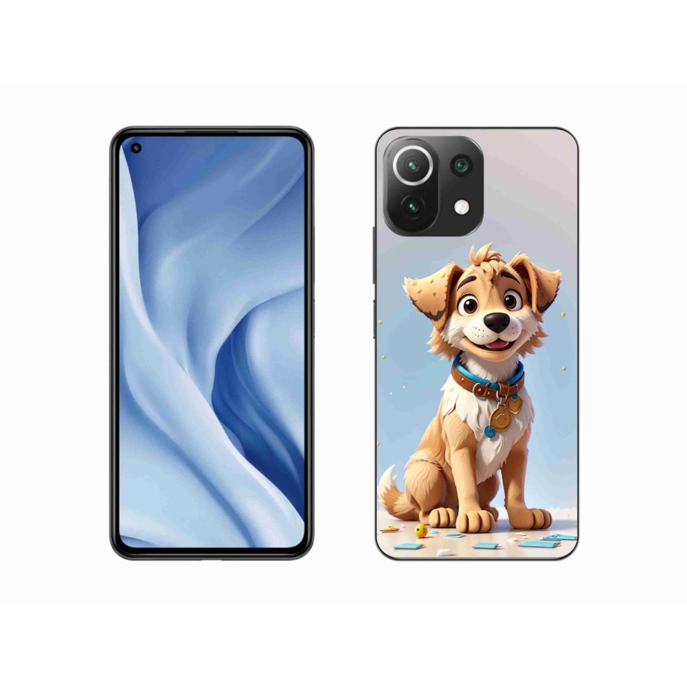 Gél borítás mmCase a Xiaomi Mi 11 Lite 4G/5G-hez - rajzfilm kölyökkutya