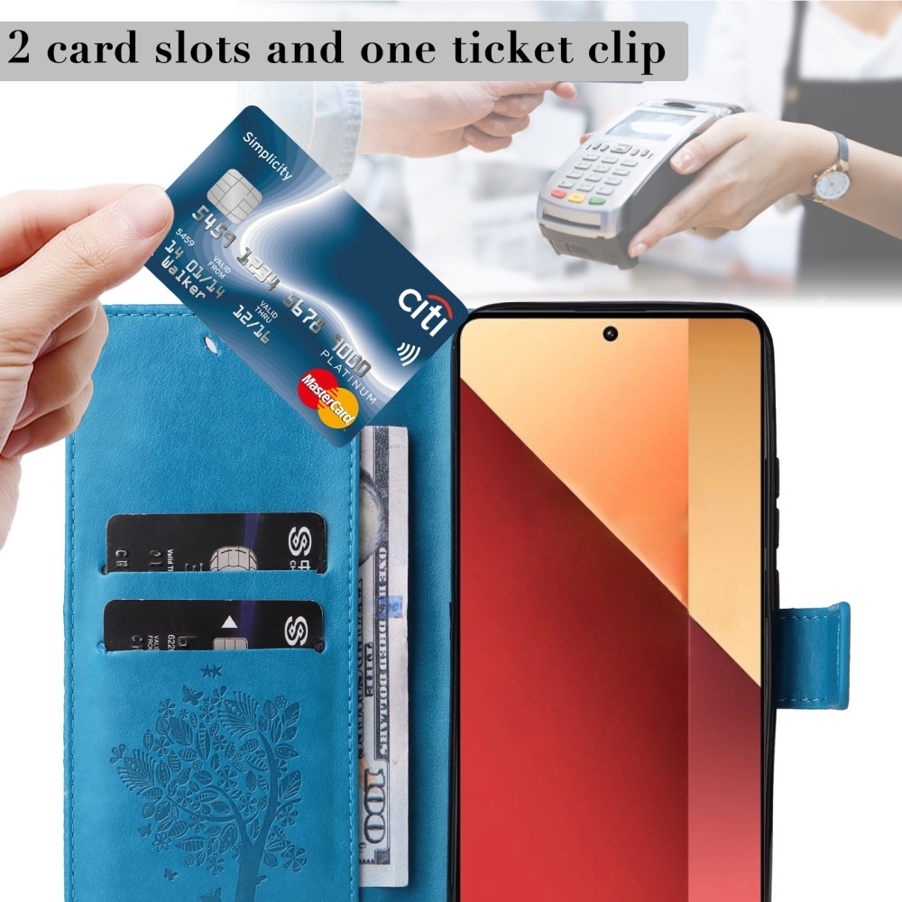 Fák könyv tokja Xiaomi Redmi Note 13 Pro 4G/Poco M6 Pro - kék