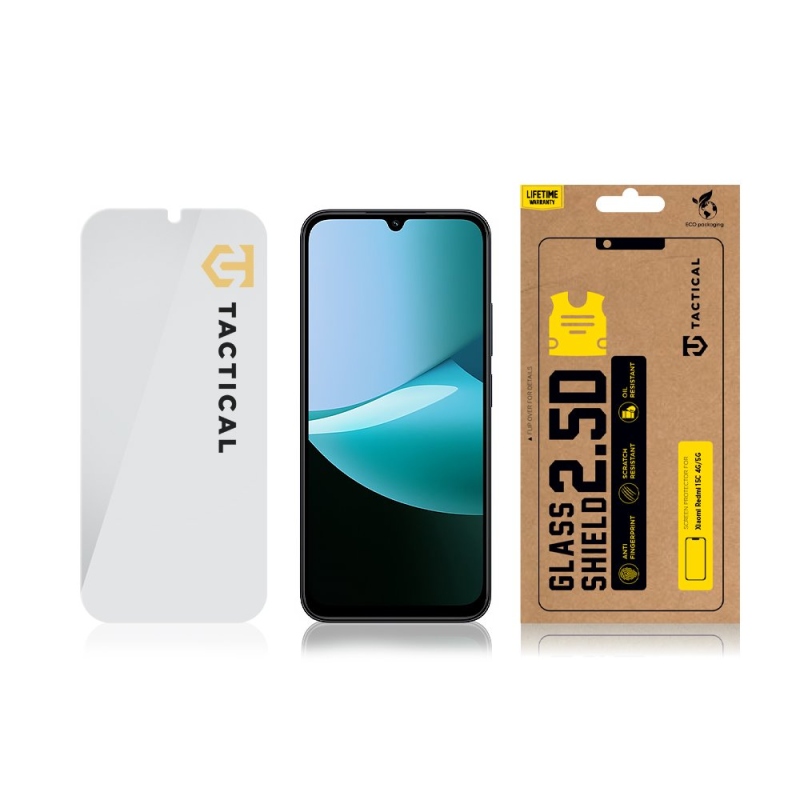 Taktikai üvegvédő 2.5D üveg Xiaomi Redmi 15C 4G/5G készülékhez, átlátszó