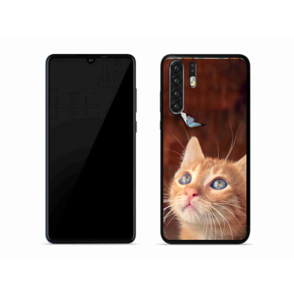 Gél borító mmCase a mobil Huawei P30 Pro készülékhez - pillangó és cica