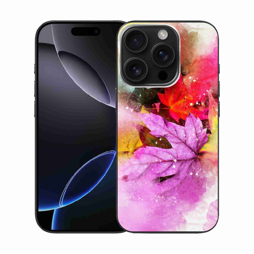 Zselés borítás mmCase iPhone 16 Pro készülékhez - színes levelek