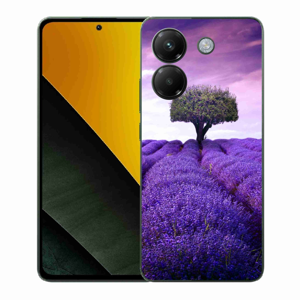 Zselés borítás mmCase a Xiaomi Poco M7 Pro 5G számára - levendula rét