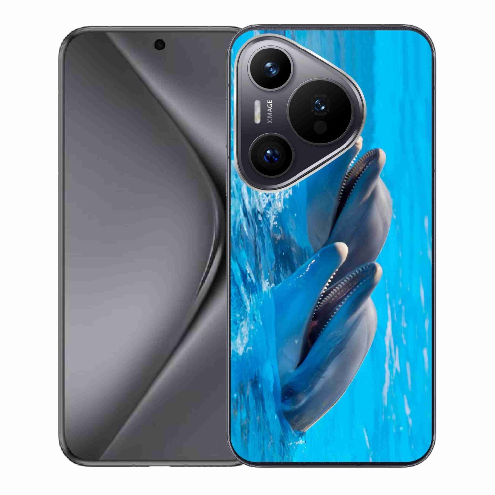 Gél borító mmCase a Huawei Pura 70 készülékhez - delfinek