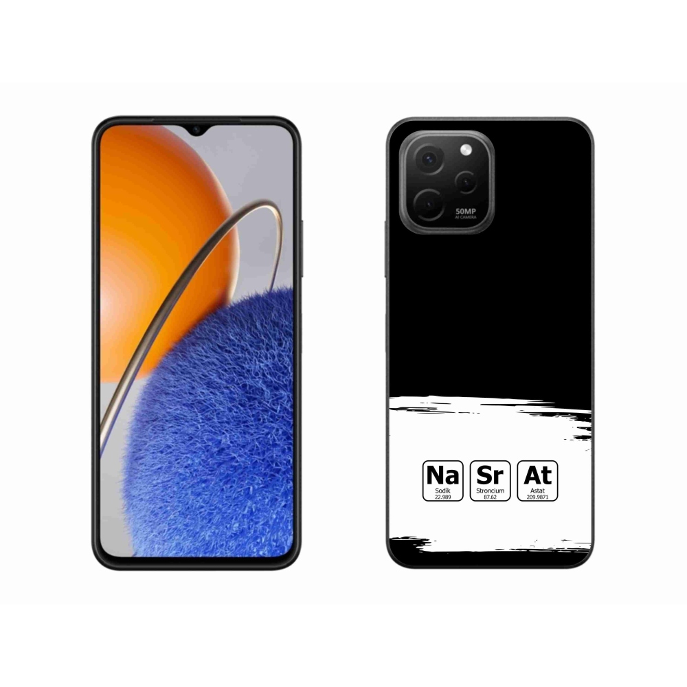 Gél borító mmCase a Huawei Nova Y61-en - kémiai elemek fehér és fekete háttérrel