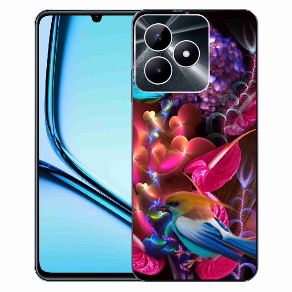 Zselés borító mmCase a Realme Note 50 készülékhez - színes virágok