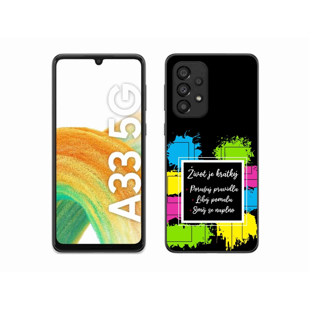 Gél borítás mmCase Samsung Galaxy A33 5G - idézet 5 fekete háttér