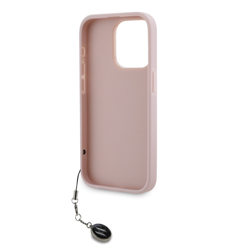 Karl Lagerfeld PU Saffiano strasszos varázslatos hátsó borító iPhone 15 Pro Max rózsaszínhez