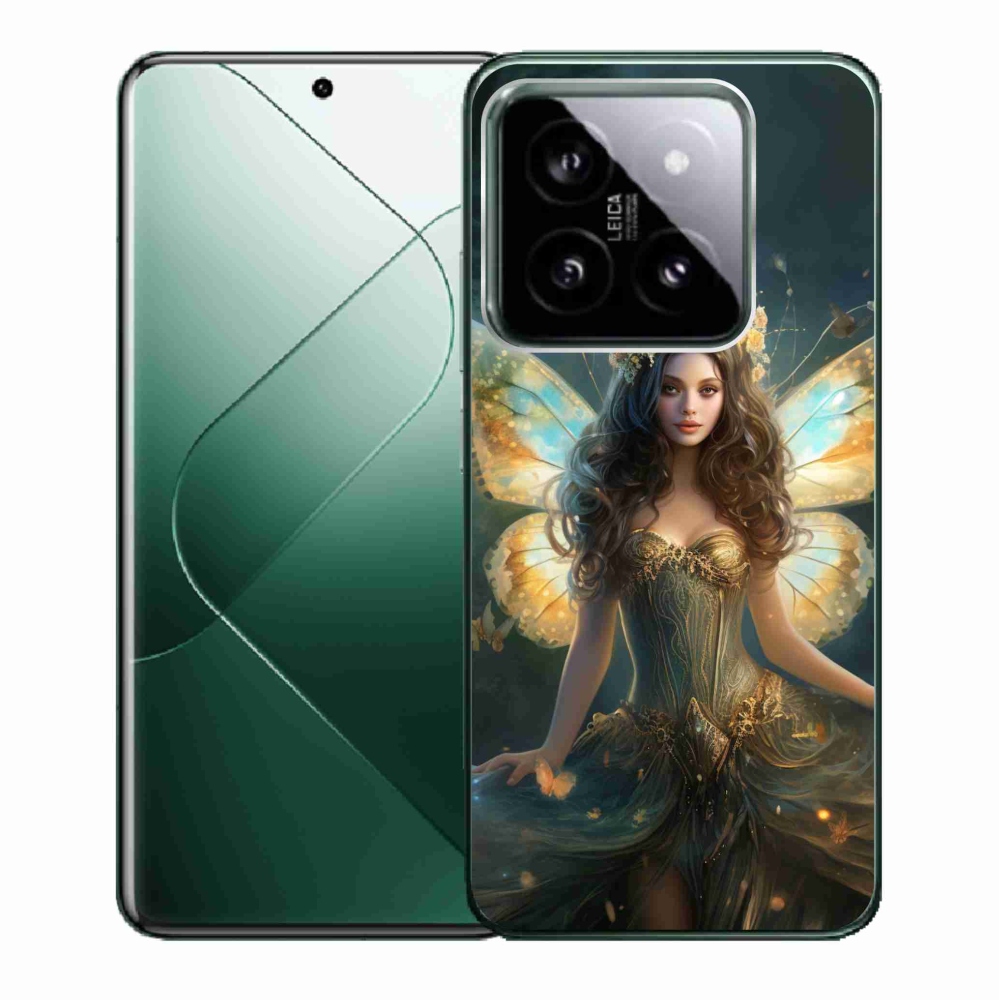 Gél borító mmCase a Xiaomi 14 - pillangó nő számára