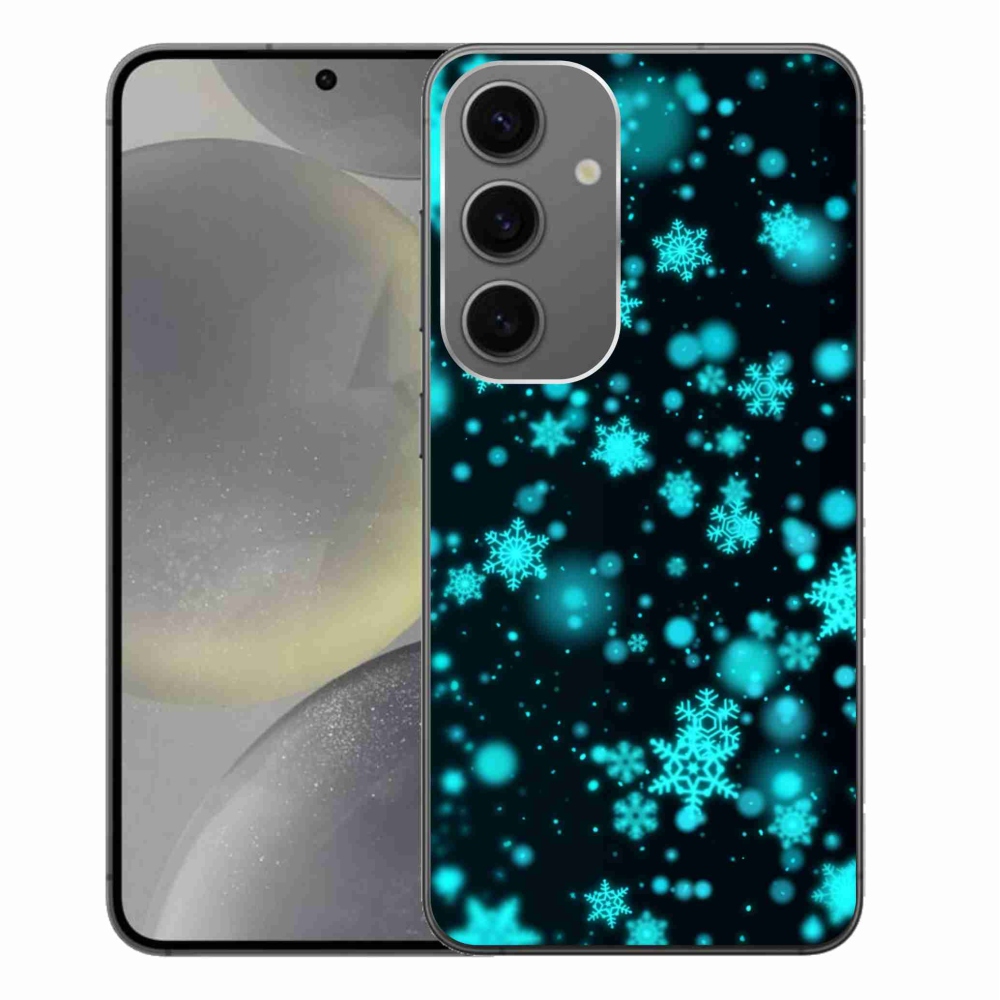 Gél védőhuzat mmCase Samsung Galaxy S24+ készülékhez - hópelyhek 1