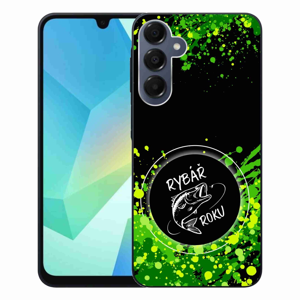 Zselés borítás mmCase Samsung Galaxy A16 4G/5G - az év horgásza fekete háttérrel