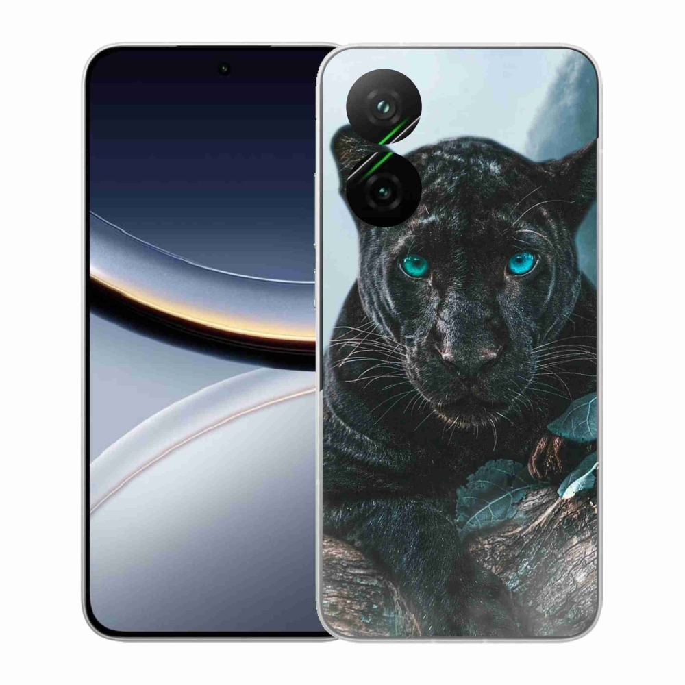 Gél borítás mmCase a Xiaomi Poco F7 5G-hez - fekete párduc