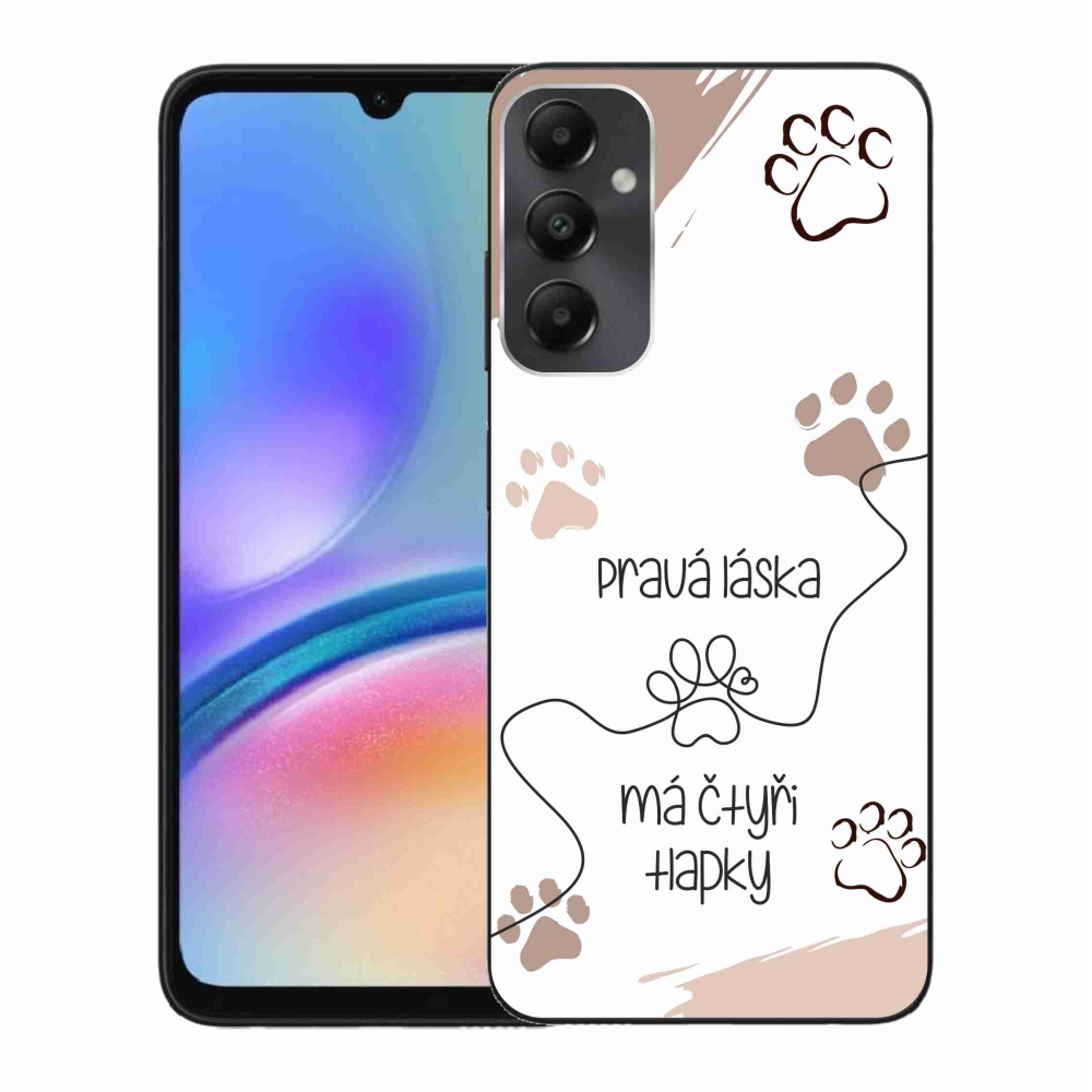 Gél borítás mmCase Samsung Galaxy A05s készülékhez - kutyamotívum 1 fehér háttér