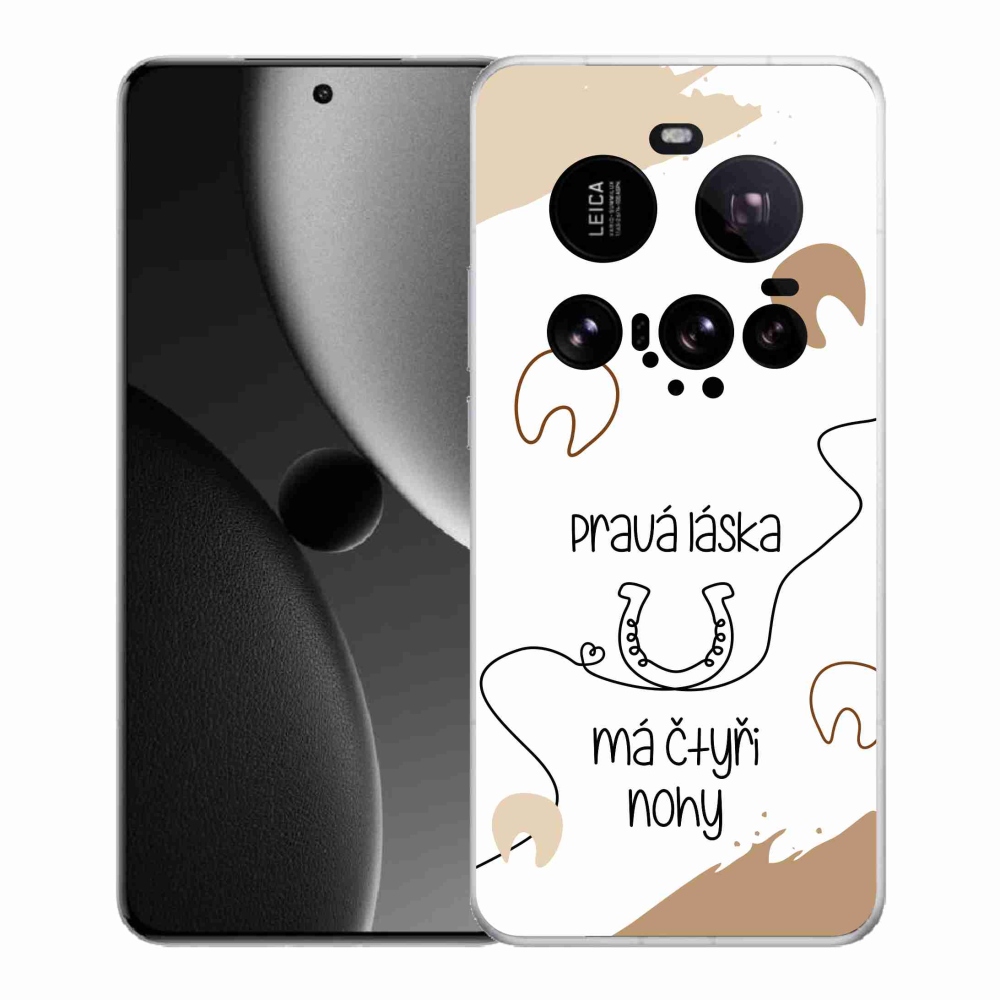 Gél borítás mmCase a Xiaomi 15 Ultra számára - ló motívum fehér háttérrel