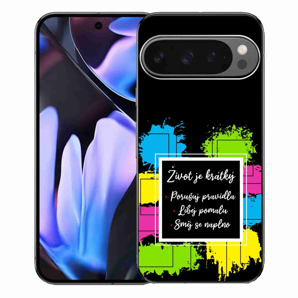 Gél borítás mmCase a Google Pixel 9 Pro XL számára - Idézet 5 fekete háttér