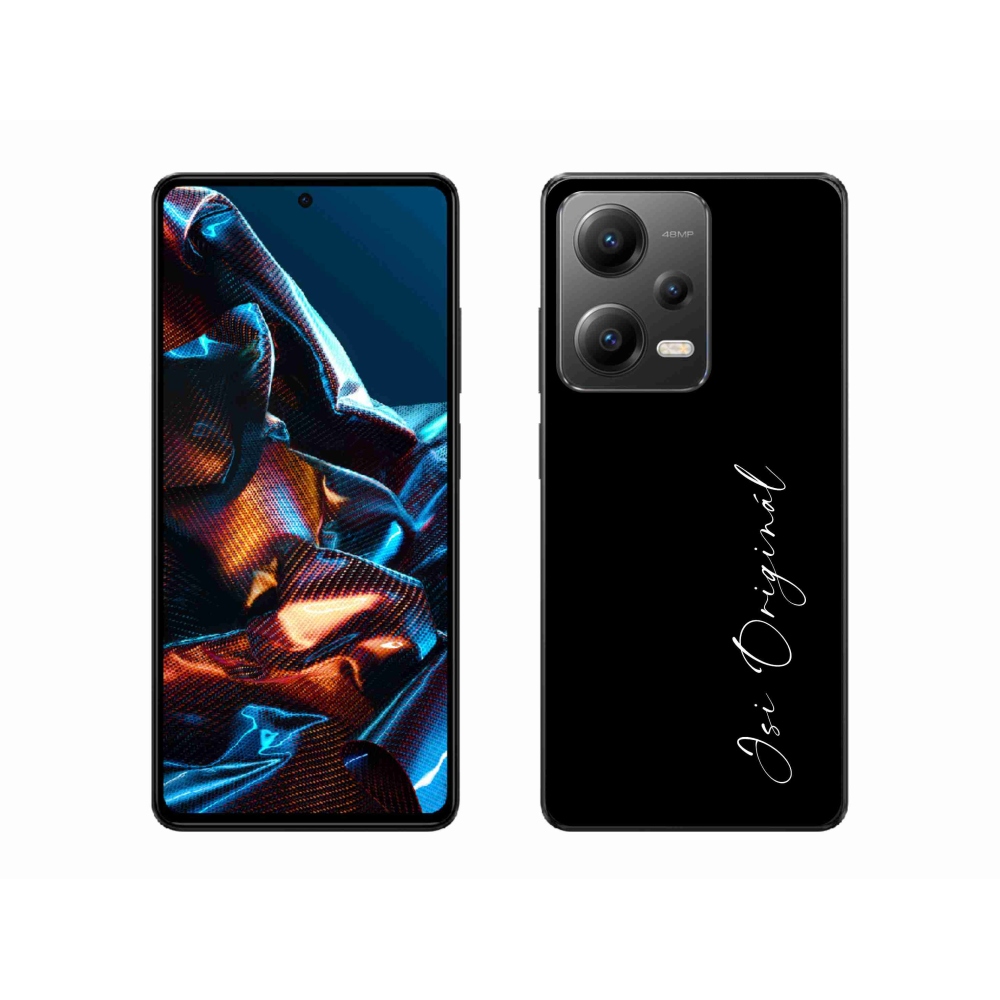 Gél borító mmCase a Xiaomi Redmi Note 12 Pro 5G - te vagy az eredeti fekete háttérrel