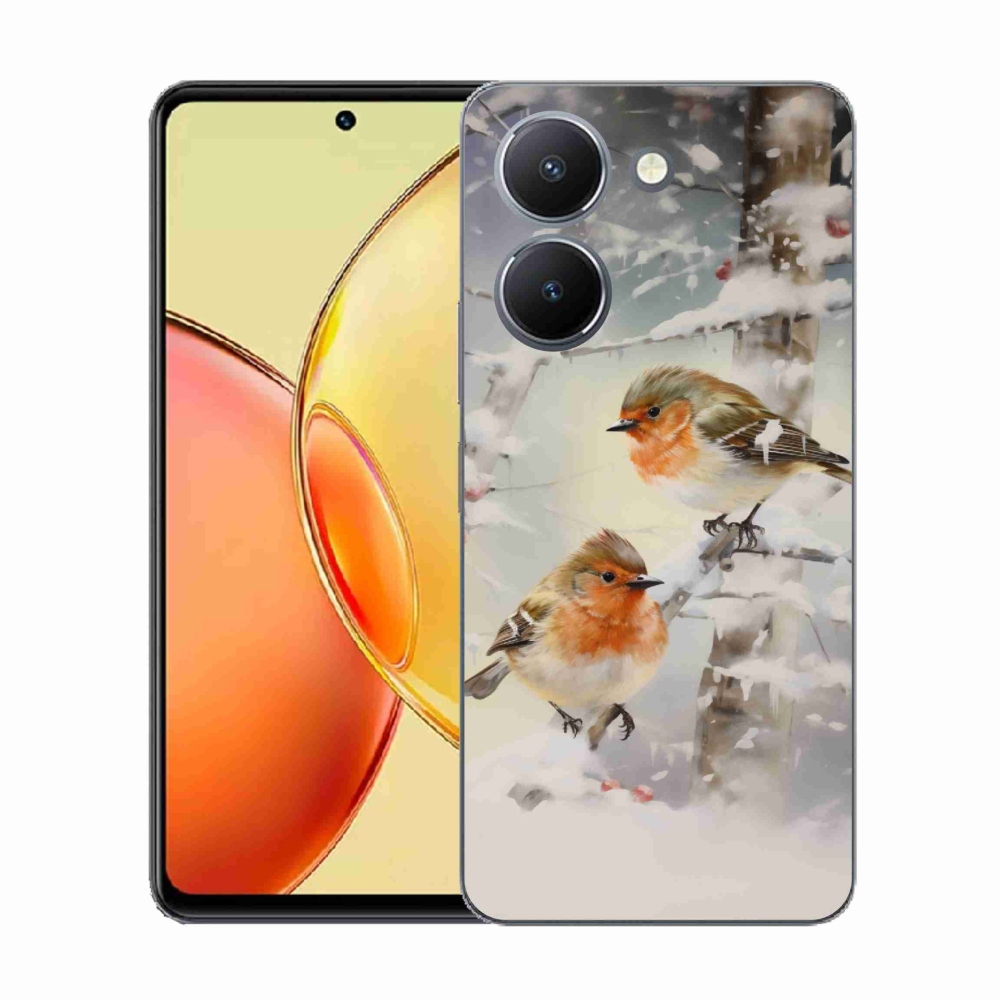 Gél borítás mmCase a Vivo Y36-hoz - madarak télen