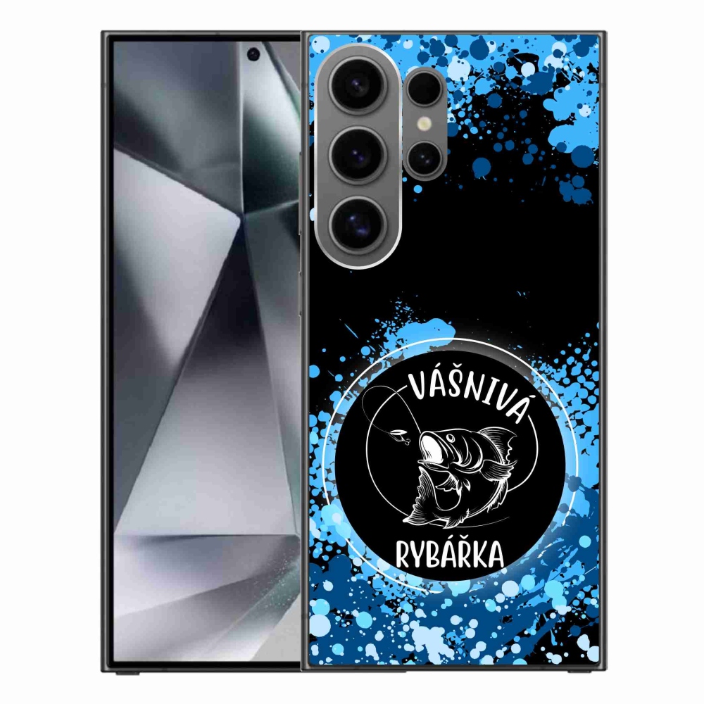 Gél borító mmCase Samsung Galaxy S24 Ultra - szenvedélyes halásznő fekete háttérrel