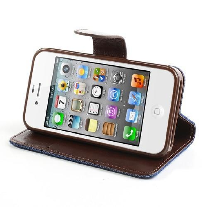 Farmertáska tok iPhone 4 készülékhez - kék